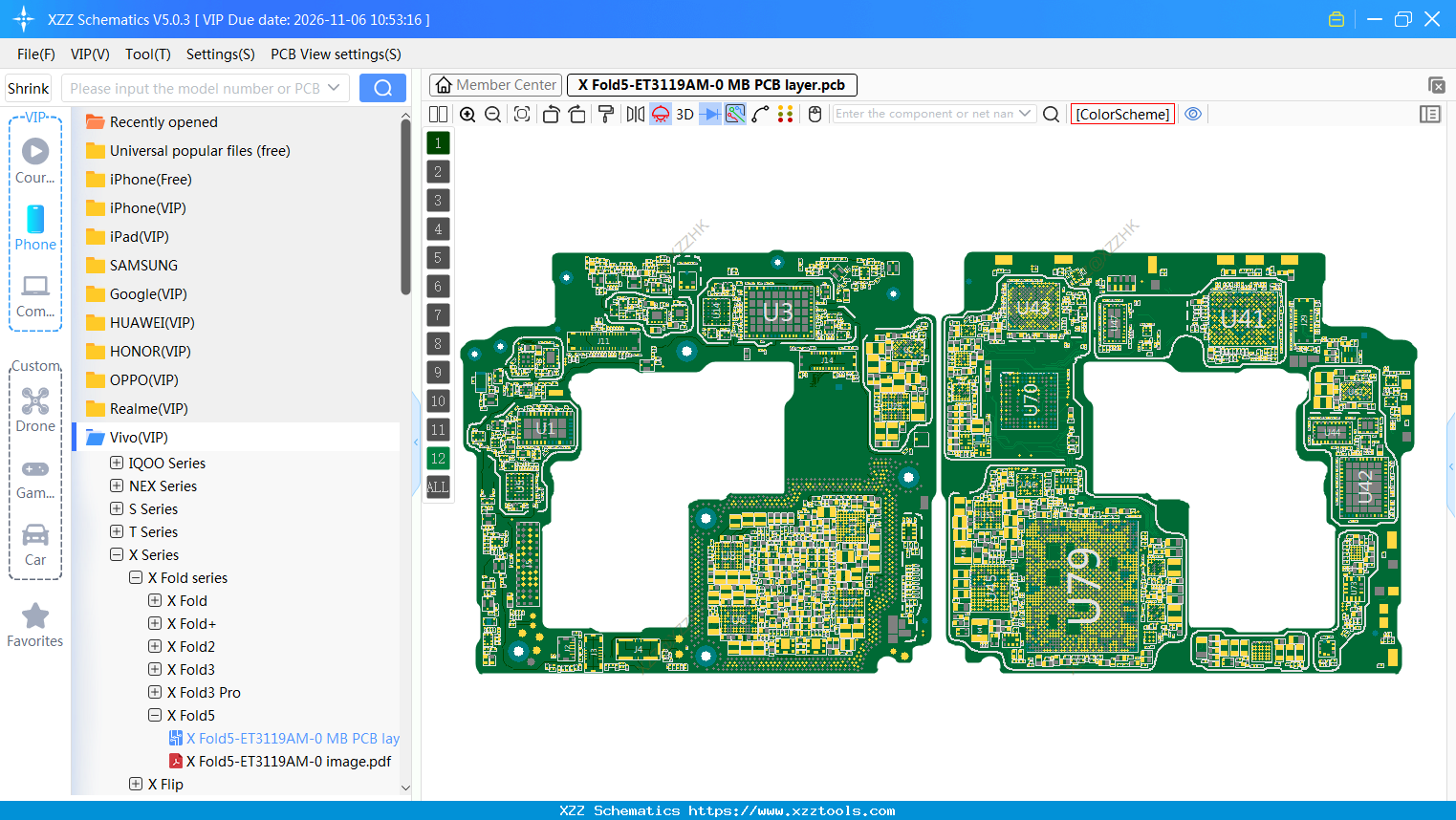 X Fold5-ET3119AM-0 MB PCB Layer